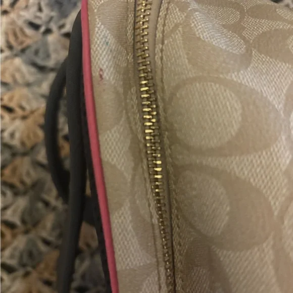 Coach Beige and Pink Women's Backpack - Picture 6 of 11